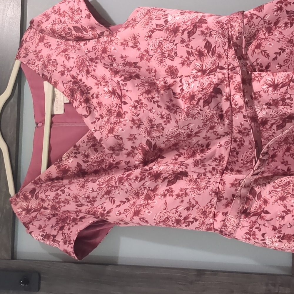Gal Meets Glam Elle Dress in Pink Rose floral Size 20 - Picture 7 of 10